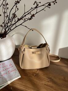 New Luxury Versatile Women Handbag, Tote & Shoulder Bag - Khaki - View 2