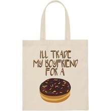 Bolsa de Lona con Diseño Divertido de Donut, Regalo Humorístico con Gráficos Lindos - Blanco - Ver 6