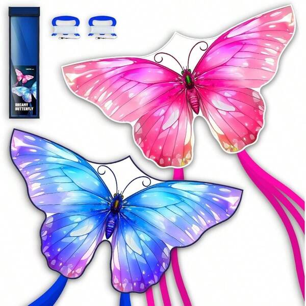 3 Piece Set Octopus Kites And Adults Easy To Fly Outdoor Adults Line Kite Pink+Blue Dreamy, 2