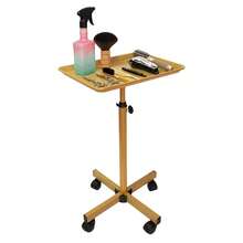 Bandeja de salón dorada con ruedas, bandeja de estilista de aleación de aluminio de altura ajustable para uso doméstico de SPA de belleza - Dorado - Ver 9