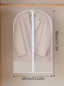 1个带透明窗口的可压缩防尘衣物袋 - 节省空间自压缩拉链悬挂式衣柜收纳袋 - 彩色 - 查看 10