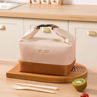 1 túi đựng cơm trưa nữ, túi giữ nhiệt, túi đựng cơm trưa dung tích lớn có quai đeo vai, thích hợp để đựng đồ, sắp xếp nhà bếp, trang trí phòng, trang trí nhà cửa, quà Giáng sinh, quà tựu trường, túi xách ngoài trời