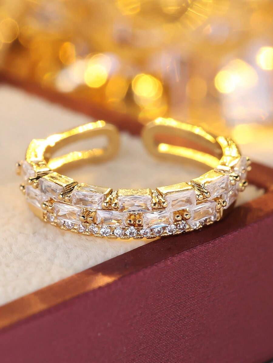 Elegant Open Ring, Delicate Minimalist Fashion Versatile Finger Jewelry For Women