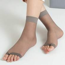 1 Đôi tất ngắn mỏng bằng lụa băng, hở ngón, màu đen/xám/màu da/trong suốt, thiết kế chống xước, mềm mại, thoải mái, thân thiện với da, dài đến bắp chân cho nữ, thoáng khí, phù hợp cho mùa xuân, hè và thu, phù hợp với giày cao gót, giày cao gót hở mũi, sandal, trang phục thường ngày và trang trọng, chất liệu bền, không đường may, chất liệu co giãn thoải mái, tất thể thao nữ, tất mắt cá chân, mùa hè, unisex, legging, tất đính đá, tất nữ, tất đen, tất màu da, vô hình, quà tặng Ngày của Mẹ, quà tặng cho người yêu. - Nhiều màu - Xem 15