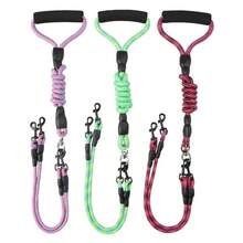 2pcs Wavy Design Detachable Dog Leash, Includes Nylon Leash, Suitable For Walking Two Dogs - Multicolor - View 2