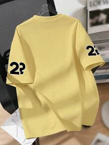 Teens/Boys' Loose Anime Character Print Casual T-Shirt, Suitable For Back To School And Summer Wear - Yellow - View 2