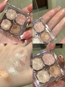 DIKALU Four-Color Eyeshadow Palette, 1 Piece, Long-Lasting Color, Women's Eye Makeup Product - Diamond Crystal Chandelier - View 10
