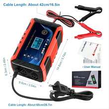 12V 6A Smart Car Battery Charger, Smart Pulse Automatic Repair - A - View 3