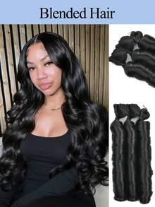 3pcs/Set 24-Inch French Curl Loose Wave Mixed Hair Extensions, Women Braided Hair Wave Styling Kit - S1 - View 2