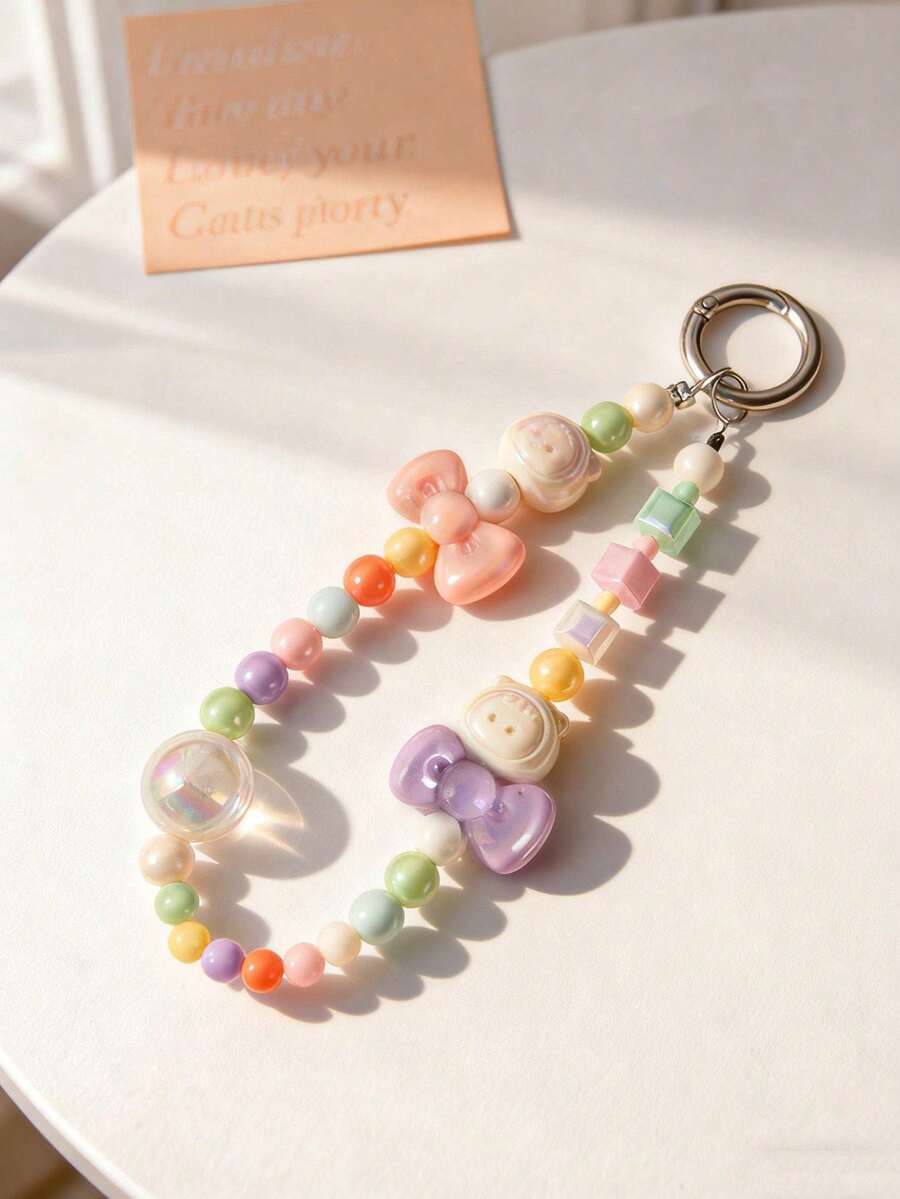 1 pieza Cordón para teléfono con cuentas de concha marina y estrella de mar, cadena de muñeca de verano fresca, colgante de bolso