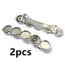 2pcs 12mm Inner Size 4/5 Cabochons Blank Base Tray Craft Hairpin Hair Clips Bezel DIY Jewelry Making Accessories Findings - Hairpin Base - View 16