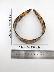 1pc Leopard Print Casual Acetate Headband, Suitable For Daily Wear Hairband Diadema Hair Hoop - Multicolor - View 5