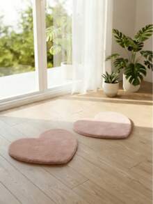 1 pièce Tapis de décoration en forme de cœur rose, Cœur, Cadeau de la Saint-Valentin, Décoration de la Saint-Valentin, Décoration de chambre à coucher avec 3 cœurs roses, Petit tapis, Tapis, Décoration de la maison, Tapis de salon, Petit tapis de salon, Tapis de chambre à coucher, Décoration de salon, Tapis d'extérieur, Tapis lavable - Rose bonbon - Voir 3