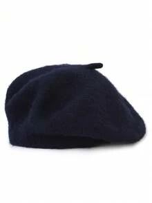 3 Pieces Wool Beret Hat French Style Wool Beanie Cap Solid Color Spring Hat For Women And Girls Casual Use - Style 1 - View 8