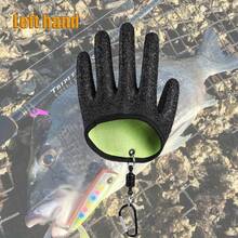 1 Pair Green Non-Slip Fishing Gloves, Black Latex Wear-Resistant Breathable Mesh Fabric, High Elasticity Comfortable Fit, Strong Anti-Slip Design For Secure Grip When Fishing, With Powerful Magnetic Buckle For Quick Open/Close, Waterproof And Easy To Clean - Multicolor - View 6