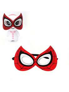 6pcs Marvel Avengers Felt Mask Set 6 Non Repetitive Spider Man/Iron Man/Thor/Hulk//Captain Children's Party Cosplay Props New Year's Gift, Valentine's Day Gift, Easter Gift (Stochastic Style) - Multicolor - View 6