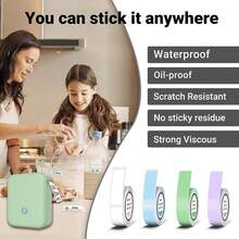 Portable Bluetooth Mini Thermal Label Printer For Home Use, Thermal Printing Without Ink, Create Labels Anytime, Thoughtful Gift For Friends And Family - Multicolor - View 6