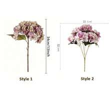 Retro Single Plastic Artificial Hydrangea Vase Arrangement Photography Props Artificial Silk Flower Fake Flower - Multicolor - View 3