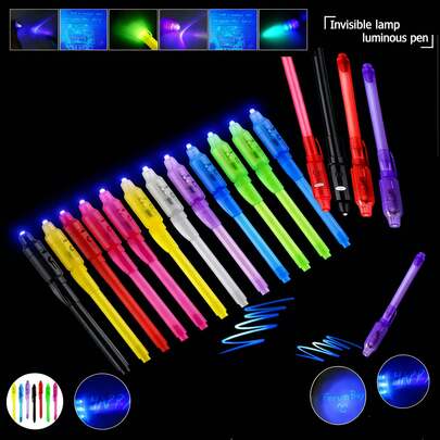 30支装神奇隐形荧光手电筒，随机变色发光；神秘留言魔法笔；圣诞礼盒填充物、生日礼物、新年礼物、狂欢节礼物、复活节礼物和返校礼物。