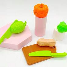20 Peças Conjunto de Brinquedos de Comida e Vegetais de Faz de Conta - Brinquedo de Cortar Plástico Colorido para Educação Precoce, Brincadeira de Faz de Conta e Presentes de Feriado, Brinquedo de Aprendizagem Precoce | Cena Divertida de Cozinha | Plástico - Multicolorido - Visão 8