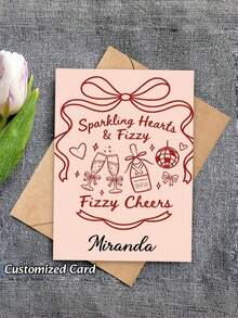 Thiệp Tùy Chỉnh | Tên Cá Nhân Hóa, Chủ Đề Tình Yêu, Thích Hợp Cho Bạn Trai, Bạn Gái, Chồng, Vợ - Thiệp Chúc Mừng Bằng Giấy - Nhiều màu - Xem 2