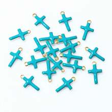 12pcs 10x6mm Enamel Small Cross Charms Pendant For Earrings Necklace Bracelet Stainless Steel Crafs DIY Jewelry Making Accessories Findings - Cross - View 4