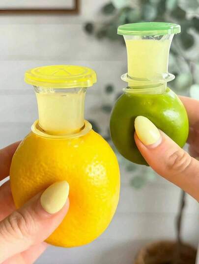 1/2/3/4件装手动柑橘榨汁器，便携式柠檬榨汁器，带出汁口和盖子，适用于榨取柠檬和橙汁，操作简便，是居家自制饮品、户外野餐的理想之选，适合果汁爱好者和注重健康的人士。