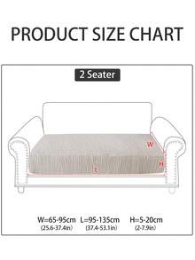 1 bộ bọc ghế sofa bằng vải nhung mềm mại, chống bám bẩn, bền chắc, chống trượt, phù hợp cho mọi mùa, thân thiện với thú cưng, có thể giặt máy, bọc đệm sofa co giãn, phù hợp với sofa đơn/sofa đôi/sofa 3 chỗ/4 chỗ, sofa hình chữ L, bọc tựa lưng - Sọc chéo - trắng - Xem 15