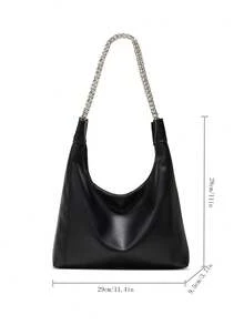 Women's Fashion Casual Chic Crescent Moon Shaped Chain Shoulder Bag, Suitable For Outing, Dating, Commuting/Office And Daily Use - Multicolor - View 10