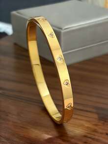 3件套18K镀金不锈钢手链套装，闪亮精致，高品质手链套装，时尚百搭，是圣诞节、情人节和生日的理想礼物。精致优雅的个性化不锈钢奢华配饰，是馈赠亲友的完美之选，适合派对、生日和各种场合，简约而不失奢华，功能多样。 - 多色 - 查看 9