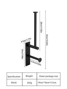 1PC Multi-Functional, Drill-Free Wall-Mounted Tissue Holder Is Suitable For Home Bathrooms, Hotels, Kitchens, And RVs. It Can Hold Rolls Of Paper, Watches, And Other Small Items. - Multicolor - View 2
