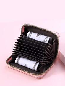 Cute Cartoon Cat Coin Purse/Card Holder - Pink - View 4