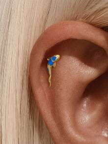 1件925纯银耳骨耳环，简约设计，适合日常佩戴，也可作为新娘首饰或精致配饰。 - 金色 - 查看 28