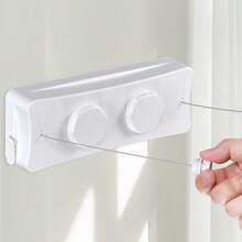 Retractable Invisible Clothesline, Indoor/Balcony Steel Wire Drying Rope, Bathroom Retractable Clothesline, Wall-Mounted Retractable Clothesline - Multicolor - View 10