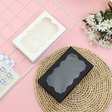 Hộp giấy đựng bánh quy dùng một lần có cửa sổ trong suốt (50/30/20/10/1 chiếc) - Hộp vuông đựng bánh macaron và bánh donut, thích hợp cho các bữa tiệc, sinh nhật và các buổi họp mặt lễ hội - Hộp đựng thực phẩm chắc chắn dùng để đựng kẹo, sô cô la, bánh ngọt, quà tặng tiệc tùng, bao bì ngày lễ và bao bì trang trí. - màu đen - Xem 2