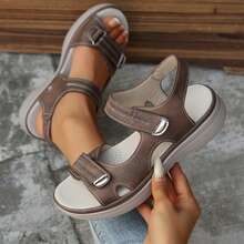 Breathable Sandals For Women Flat Thong Style Summer Slides Beach Pool Comfort - 9652 Nâu - Xem 3