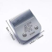 1pc Professional Pet Clipper Replacement Blades – 7F(3.2mm)/40#(0.25mm)/4F(9.5mm)/5F(6.0mm), Steel & Ceramic, Compatible With Andis Oster Laube A5 Series Dog Grooming Clippers - Multicolor - View 3