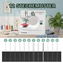 IAGREEA 12 Built-In Stitches 2-Speed Mini Electric Sewing Machine, ShyangLiang Beginner-Friendly Portable Household Sewing Machine With Foot Pedal & Basic Sewing Kit, Lightweight For Clothing Repair DIY Quilting, Ideal Holiday Gift For Sewing Lovers - Multicolor - View 4