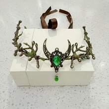 Witch, Moon Goddess Headband, Halloween Cosplay Costume Headpiece, Bridal Hair Hoop - Multicolor - View 10