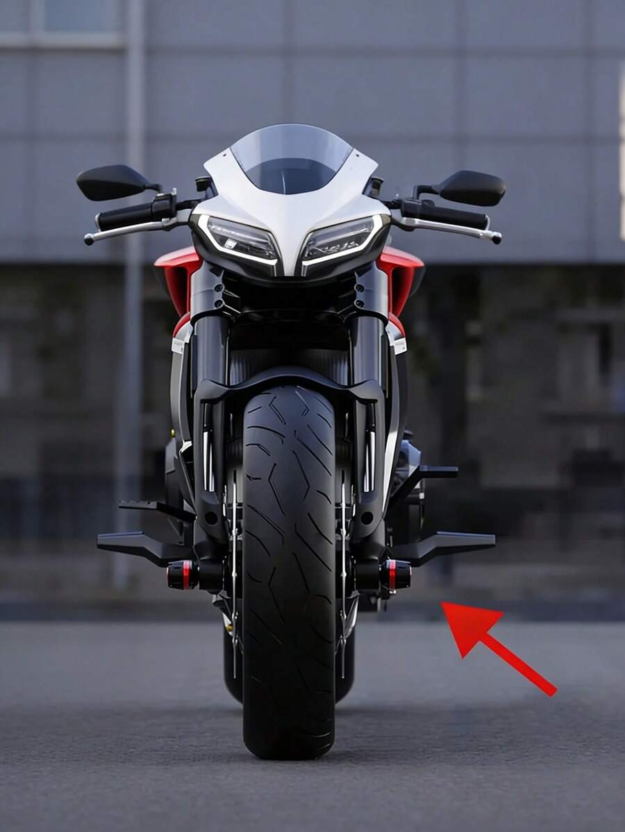 CNC Machined Aluminum Alloy Front Frame Slider Kit, Reinforced Anti-Collision Design, Enhances Protection Against Falling And Scratches, Suitable For Most Motorcycles, Cruisers, Heavy Bikes And Scooters - A - View 1