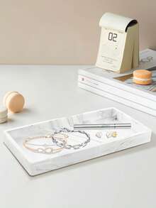 3M Square Silicone Aromatherapy Tray, No Holes, Bathroom Vanity, Marble Washbasin Tabletop Storage. - Multicolor - View 10