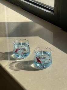 1pc Mini Fish Tank Wedding For Guests, Lucky Gifts, Blessing Giftscandles,Sented Candles,Soy Candles,Candle Sets,Bestfriend Gifts,Gift For Woman,Winter Gift,Aromatherapy Candle ,Candles Home Decoration Valentines Gifts Valentine Day Valentines Valentine Day Valentines Decor - Multicolor - View 4