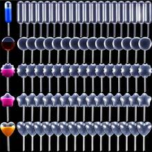 50/100/150/200pcs 4ml Paper Cup Cake Sauce Dropper Pastry Dispenser Mini Squeeze Transfer Pipette, Easter Party Wedding Gift - Clear - View 8