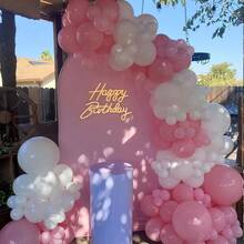 54pcs/28pcs Balloon Set 10inch/12inch White, Macaron Pink, Pastel Pink, Metallic Pink, Pink Foil Sequin Balloons, Latex Balloon Set, Suitable For Anniversary, Wedding Decoration, Photo Backdrop, Birthday Decoration, Bridal Shower, Theme Decoration, Indoor Decoration, Proposal Ceremony - Multicolor - View 9