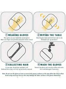 1pc Pet Deshedding Glove, Static Electricity Fur Remover Tool, Cat Dog Grooming Brush, Suitable For Clothes Sofa Pet Deshedding - View 5