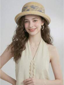 1顶春夏新款可折叠防晒帽，日式渔夫帽，优雅圆顶度假休闲帽 - 彩色 - 查看 8