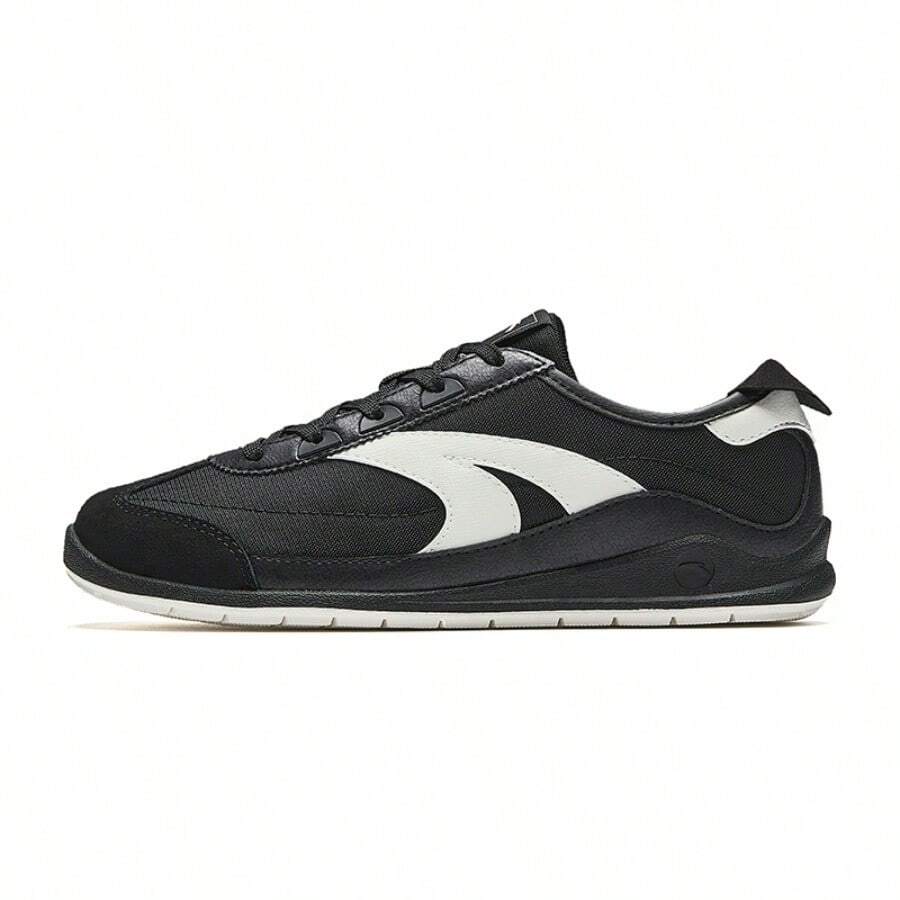 ANTA Women Sports Casual Shoes Thin-Soled Comfortable Low-Profile Slim Sneakers 922618829 - Black/White-5 - View 1