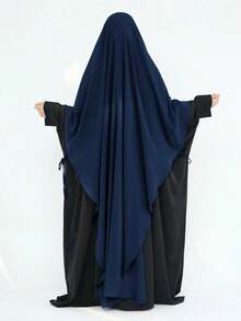 Khăn trùm đầu bằng vải voan hai lớp nâng cấp một màu trơn, phụ kiện abaya thời trang và khăn che mặt dài thanh lịch cho trang phục dự tiệc hàng ngày, khăn trùm đầu mềm mại, quần áo che mặt - Nhiều màu - Xem 29