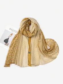 1pc Summer New Wave Dot Love Printed Scarf Women's High End Fashion Scarf Baotou Long Scarf Daily Air Conditioning Room Travel Sunscreen Shawl And Family Festival Gift - Multicolor - View 3