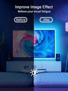 1pc RGB LED Strip Light With 24-Key Remote Control, 4 Dynamic Modes, Dimmable & Color Changing, Suitable For Bedroom, Living Room, TV Backlight, Gaming Room Decor - 24 Keys - View 6